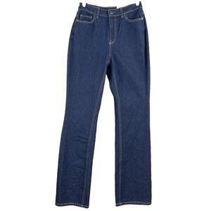 Future Collective Reese Blutstein Women Blue Jean Size 4 Flare Leg High Rise NEW